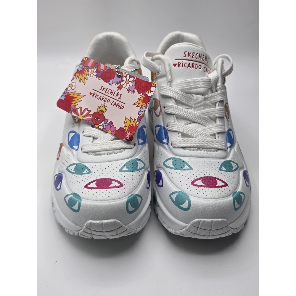 Skechers Women's 177955 Ricardo Cavolo Uno Many Eyes Casual Shoes Sneaker Sz 6.5 - Picture 2 of 6